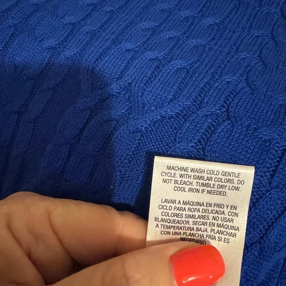 NWT BEAUTIFUL Royal Blue Turtleneck Sweater XLARGE #T - Picture 8 of 11